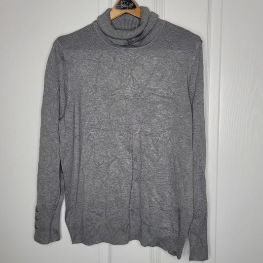 Joseph A. Size XL turtleneck gray sweater long sleeve NEW casual layering travel