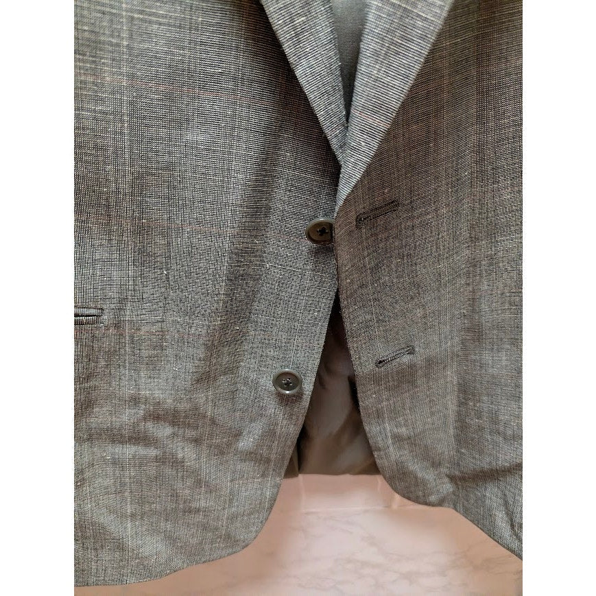Christian Dior Monsieur Vintage 43R Gray Glen Plaid Check Blazer Sport Coat