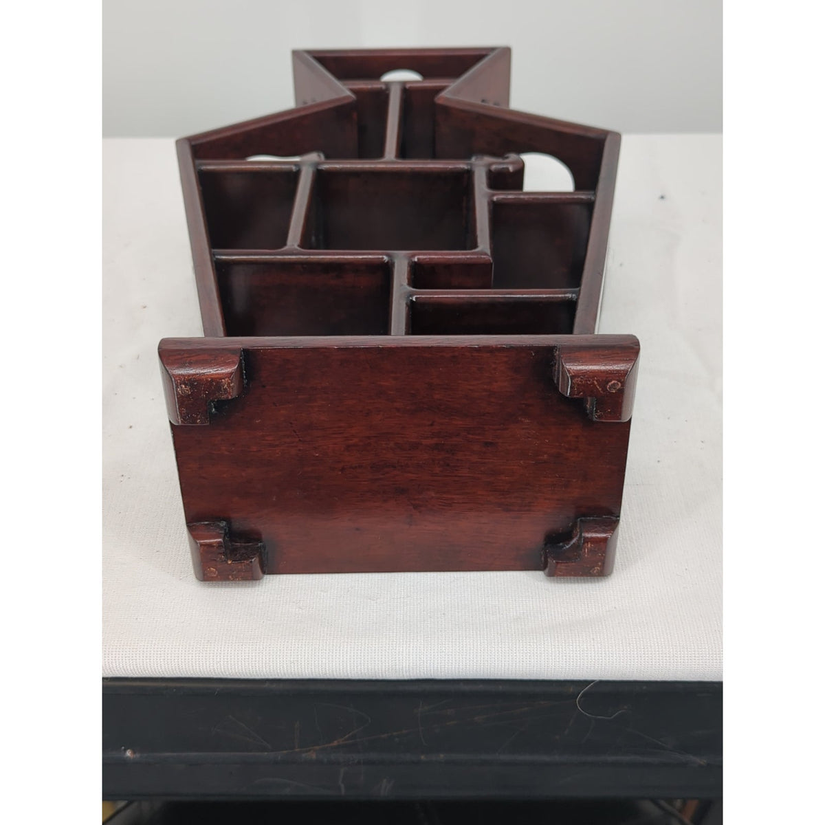 Vintage Asian Rosewood Duobaoge Wall Shelf Curio Display Cabinet