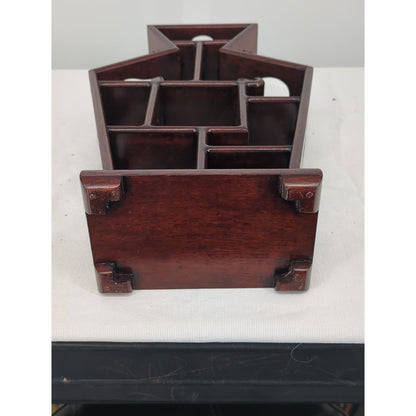 Vintage Asian Rosewood Duobaoge Wall Shelf Curio Display Cabinet