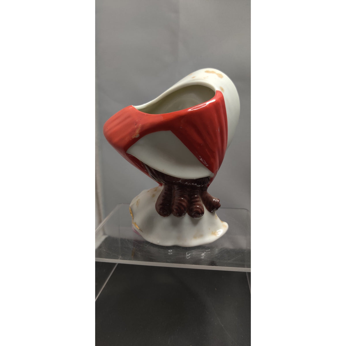 Vintage 1950s Inarco Girl Head Vase Planter Red Bonnet Collectible Kitsch MCM