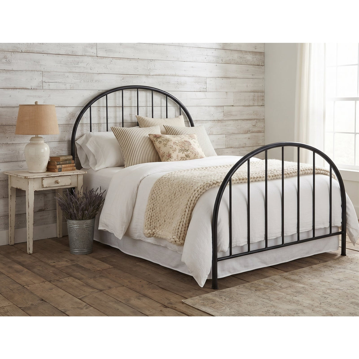 SECONDHAND SANDIES: Antique Metal Bed Arched top headboard footboard