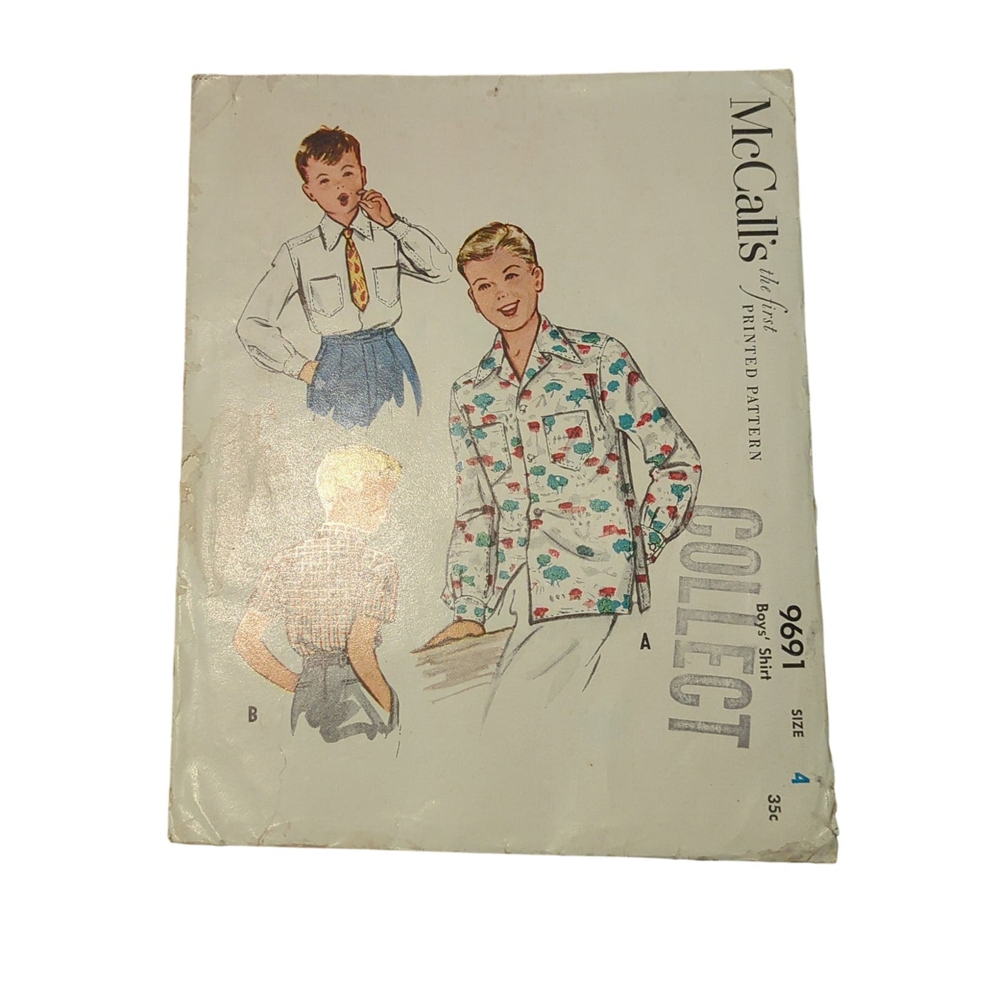 Vintage Sewing pattern Simplicity 7745 Size 15 1/2 Neck Chest 38 men's shirt
