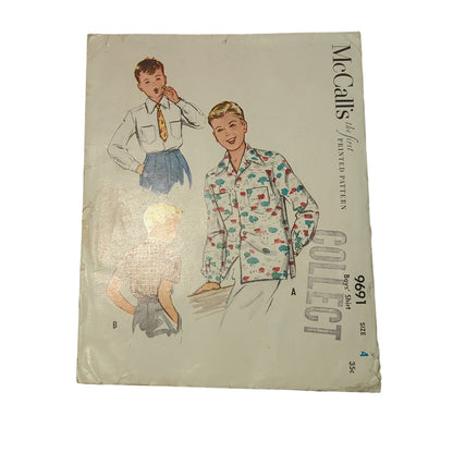 Vintage Sewing pattern Simplicity 7745 Size 15 1/2 Neck Chest 38 men's shirt