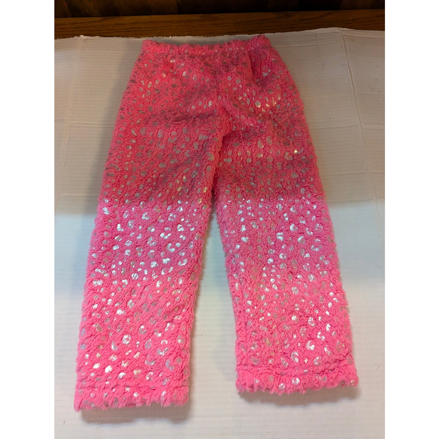Magical Hot Pink Sequined High Pile Fleece Pajama Pants Size 4T