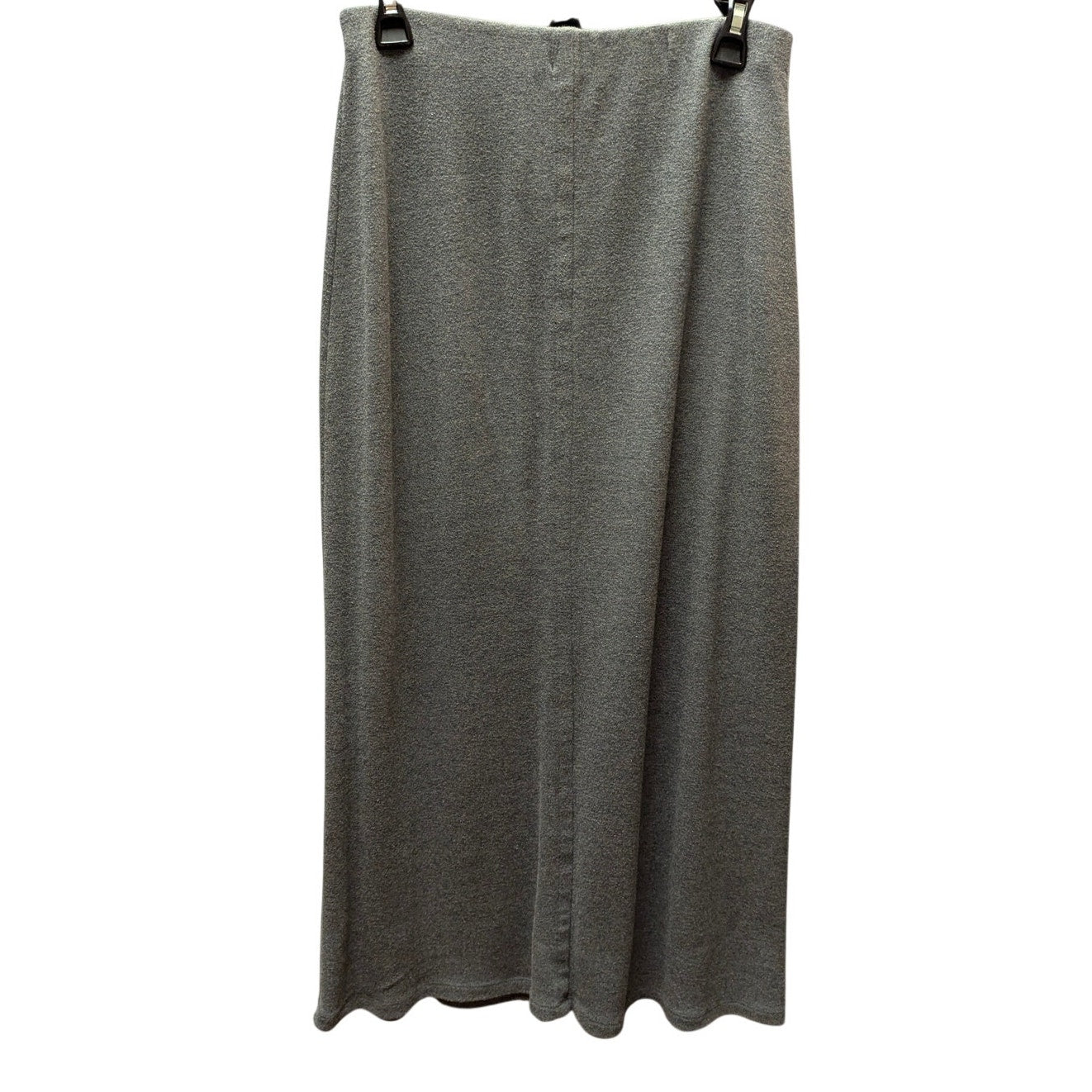 Vintage Josephine Chaus Gray Cotton Midi Skirt Small Minimalist 90s Vintage Luxe