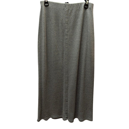 Vintage Josephine Chaus Gray Cotton Midi Skirt Small Minimalist 90s Vintage Luxe