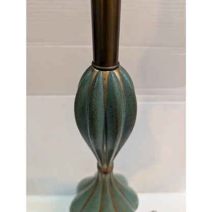 Vintage Mid Century Modern Rembrandt 926 Brass Table Lamp Teal Blue MCM Genie