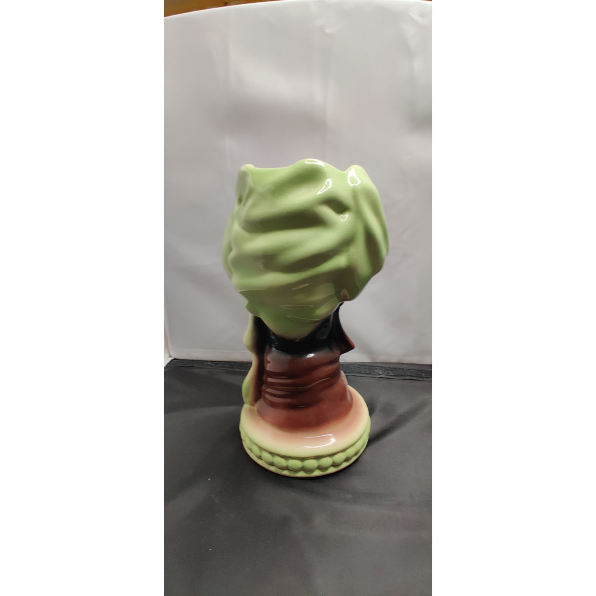 Vintage 1950s 9" Female Blackamoor African Head Vase Planter Turban Figurine