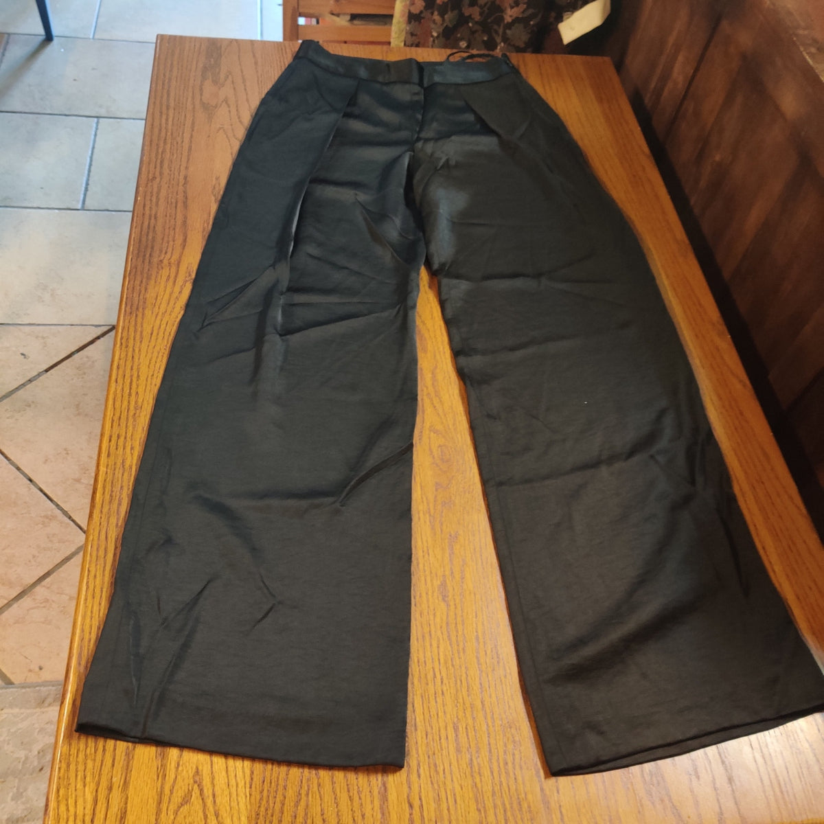 Antonio Melani Size 6 Marled Dark Charcoal Flat Front Pants