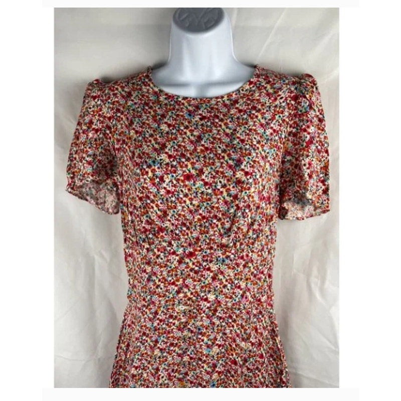 AFRM X NORDSTROM Jamie Print Floral Red Ditsy Dress size Extra Large XL MIDI new
