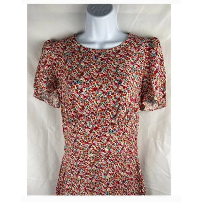 AFRM X NORDSTROM Jamie Print Floral Red Ditsy Dress size Extra Large XL MIDI new