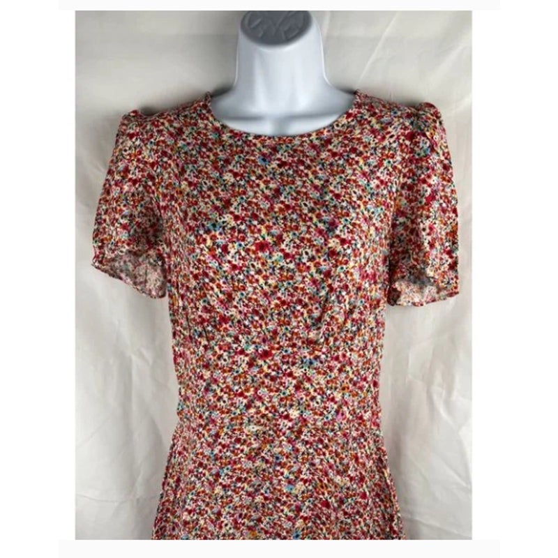 AFRM X NORDSTROM Jamie Print Floral Red Ditsy Dress size Extra Large XL MIDI new