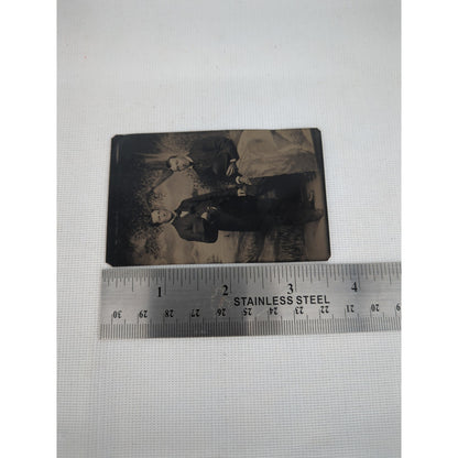 Antique Tintype Photograph Two Men Studio Portrait 19th Century