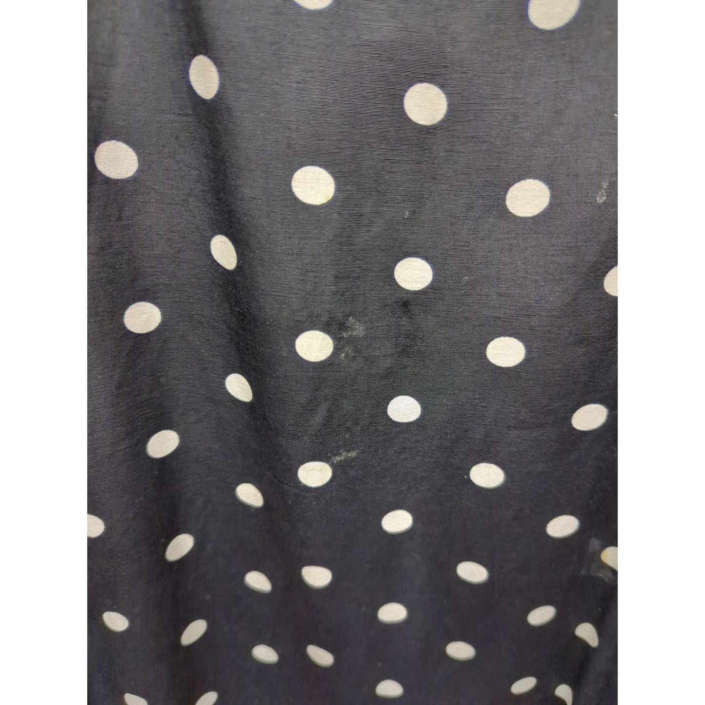 Vintage Helen Blake Black White Polka Dot Midi Dress Retro Rockabilly Style 18