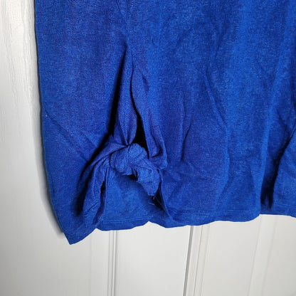 Bobeau True blue short sleeve Tie Waist blouse Top Size XS