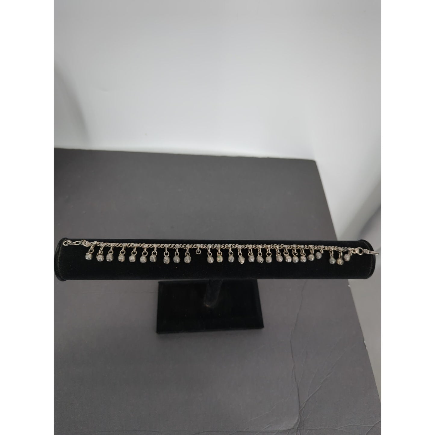 Vintage Silvertone Jingles Ankle Bracelet Anklet Missing One