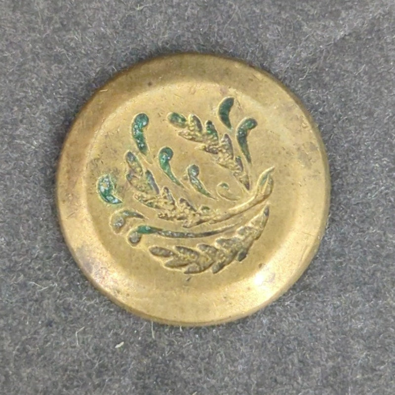 LOT Q of 10 Antique Vintage Victorian Brass Mixed Materials Buttons ESTATE FIND