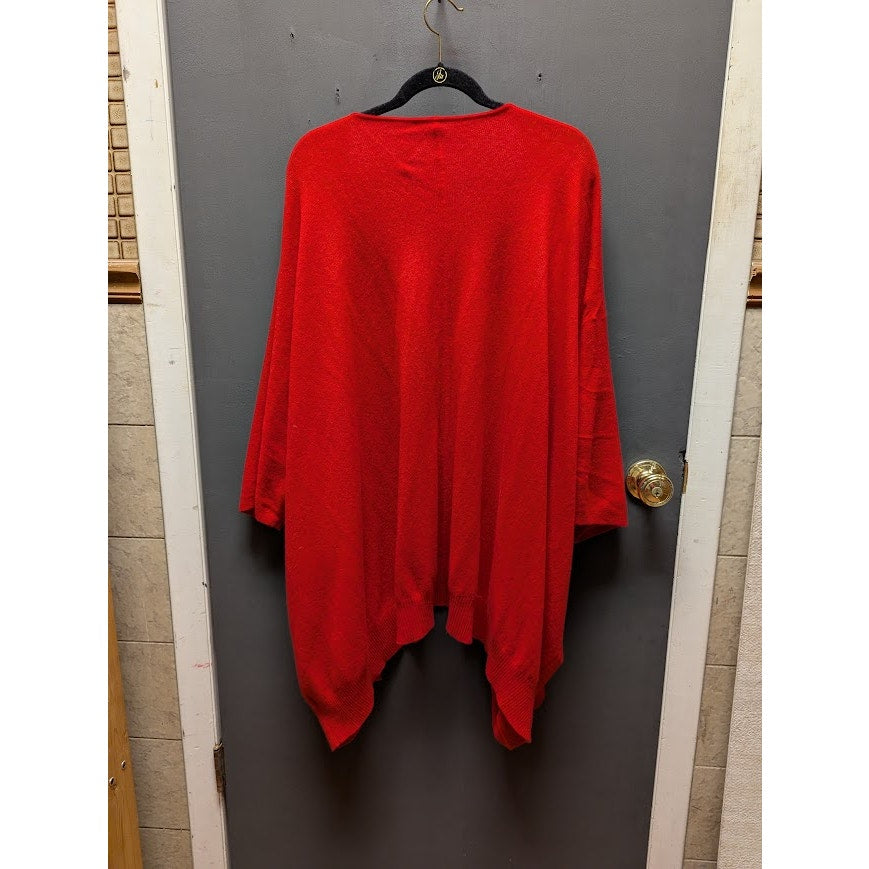 Nordstrom Red Cashmere Wrap NEW Repaired ONE SIZE Extra Large Soft