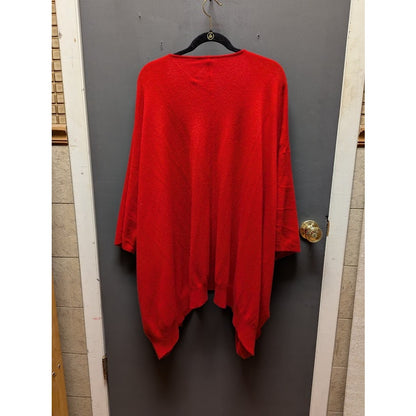 Nordstrom Red Cashmere Wrap NEW Repaired ONE SIZE Extra Large Soft