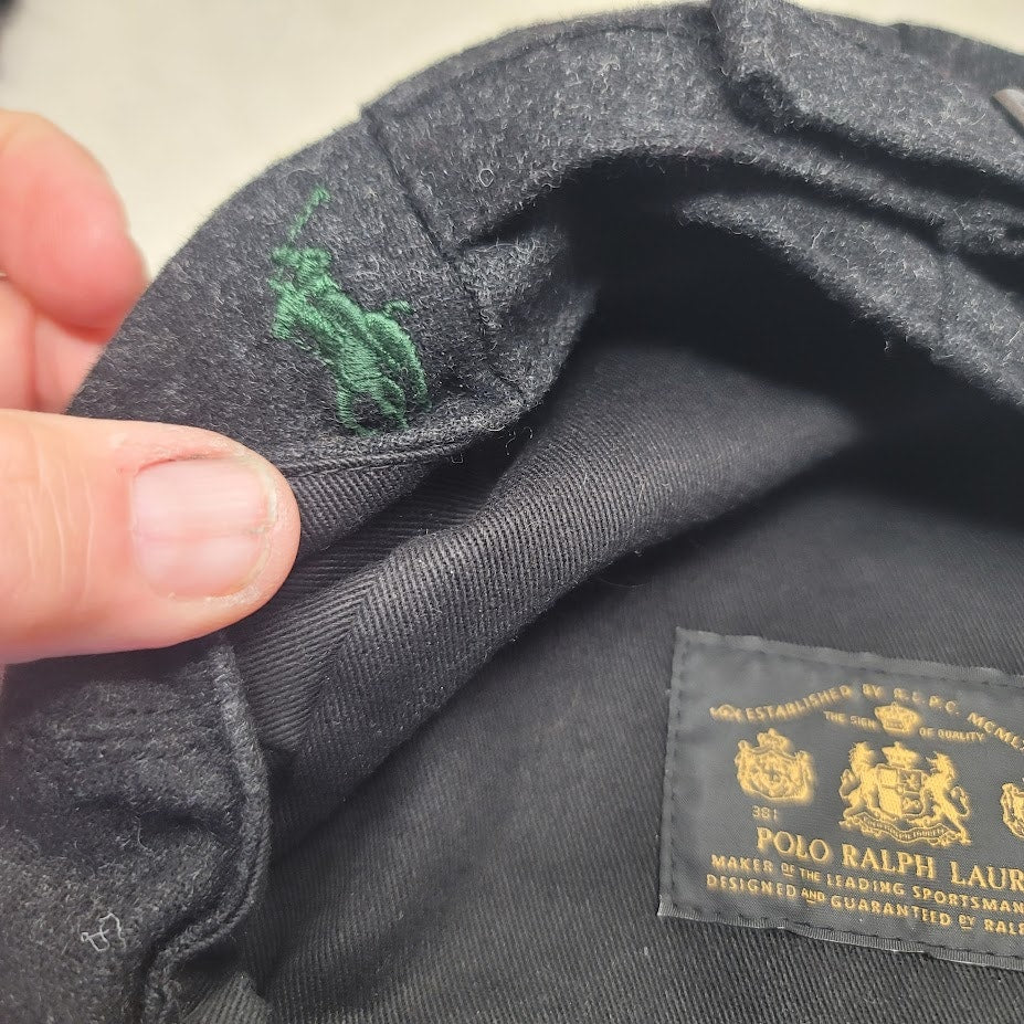 Polo Ralph Lauren Gray Wool Small Medium Paperboy Newsboy Gatsby Cab Scally Cap