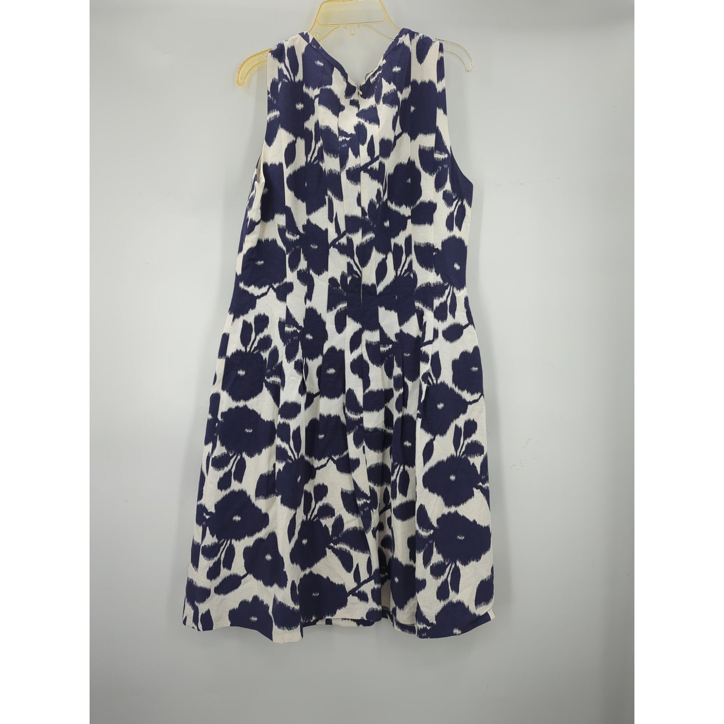 Alex Marie Women's Navy Blue and White Floral Sleeveless Dress 8