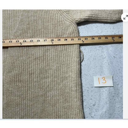 Topshop Women’s XS (0-2) Oversized Wool Blend Beige Cardigan Knit Sweater NEW