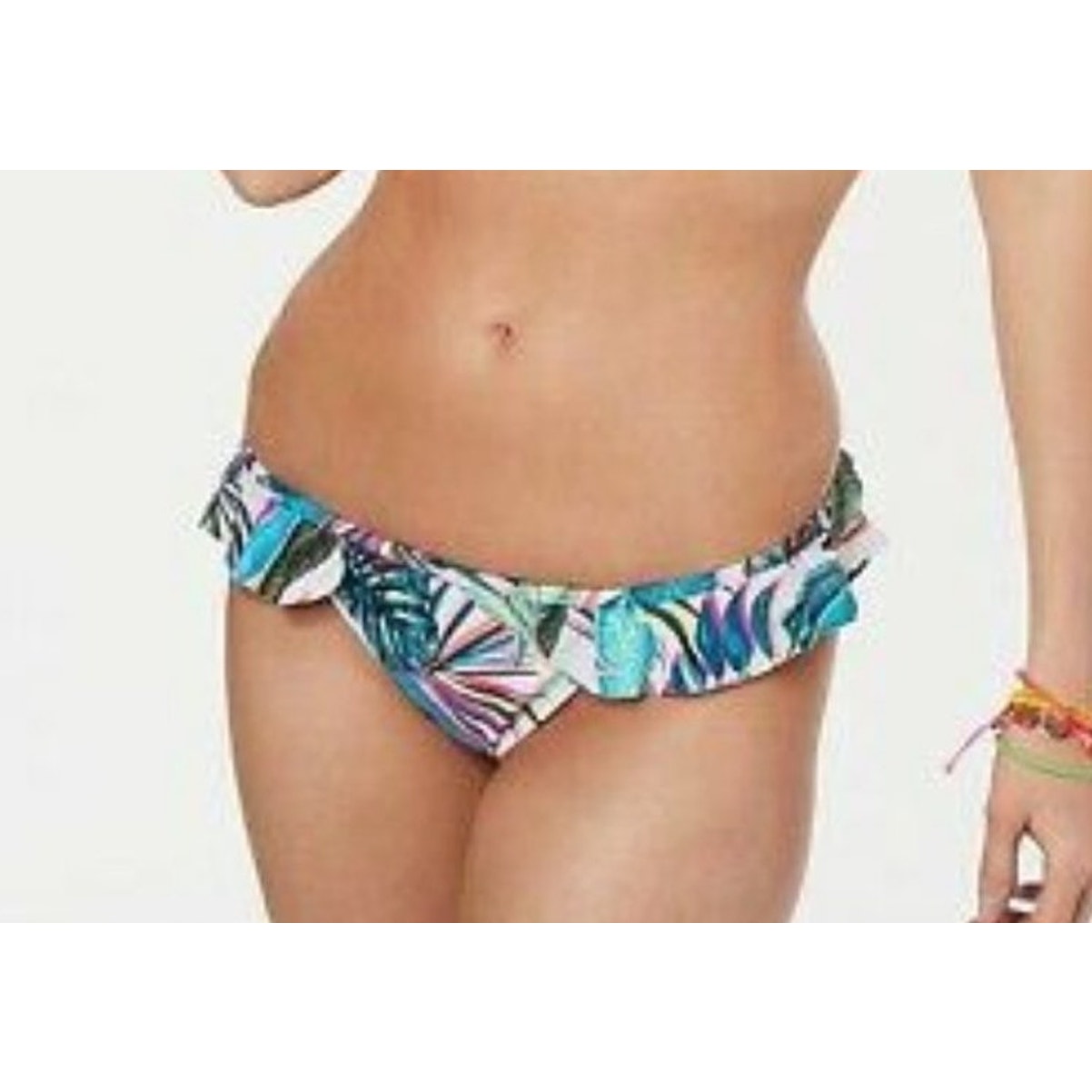 California Waves Juniors Banana Leaf Bikini Size Large swim bottoms