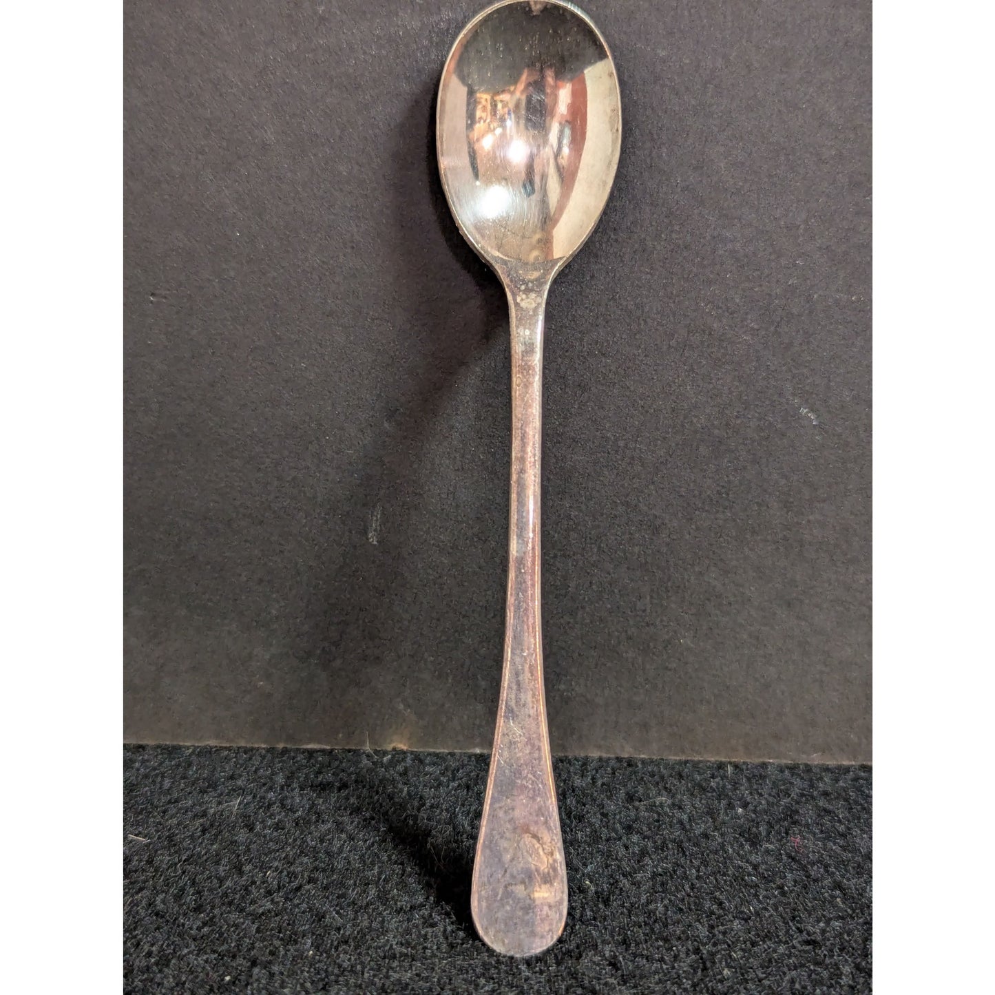 Antique French Silver Plate Demitasse Spoon Oval O Hallmark Tableware Flatware