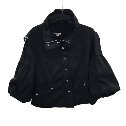 Cache 2pc Set Full Zip Cropped Jacket Flare Sleeves Black Medium Pants Multi zip