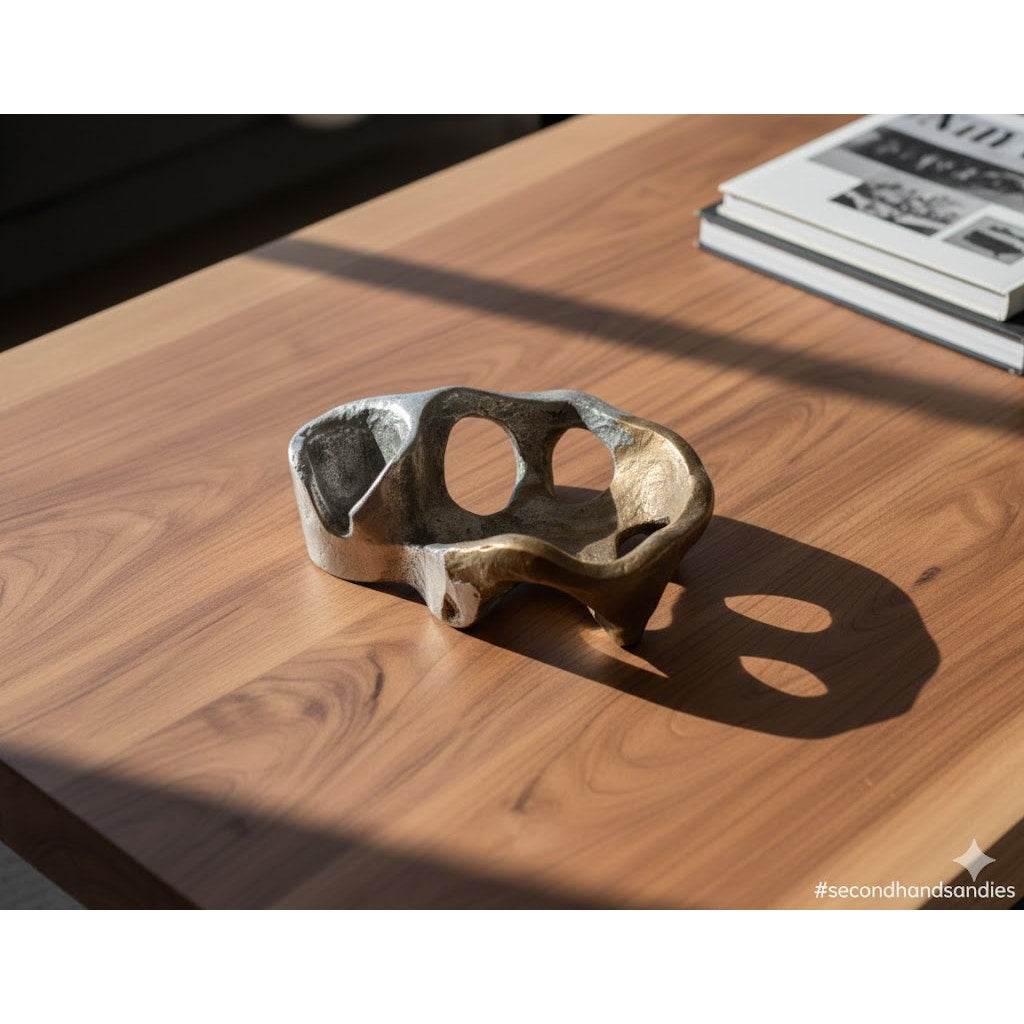 David Marshall MCM Brutalist Sculpure Vintage 1980s Brass and Aluminum