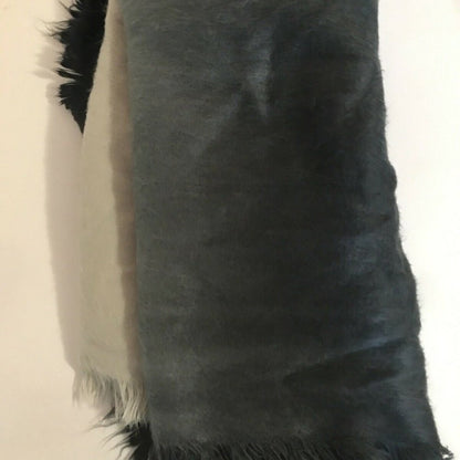 DKNY Donna Karen NY WOVEN OMBRE SCARF Grey/Black NEW large Cozy Soft Wrap