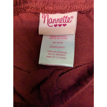 Nannette Lace hem Size 4 Red Pants Kids YOuth girls leggings