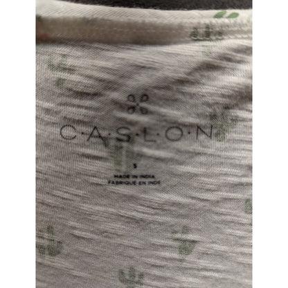 Caslon Size Small Cactus graphic short sleeve casual Tshirt TEE