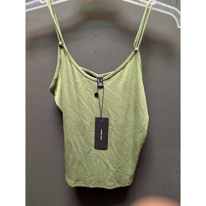 Vera Moda Sage Green Tank top ribbed Size Medium layering NEW