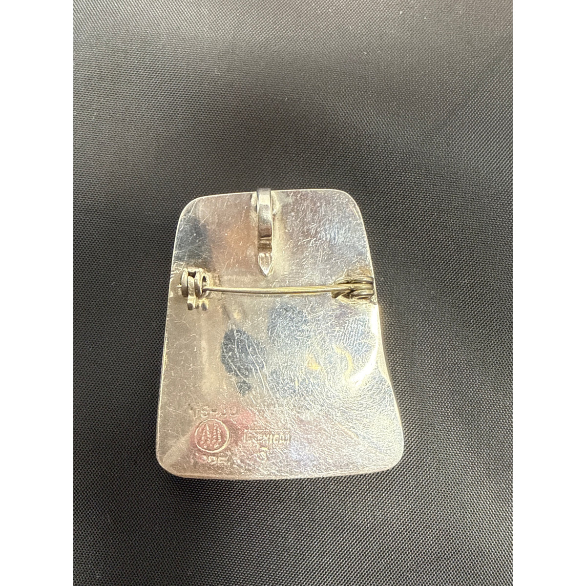 JUAN SANDOVAL Two trees brooch lapis mosaic Sterling Silver TS-30 Taxco .925