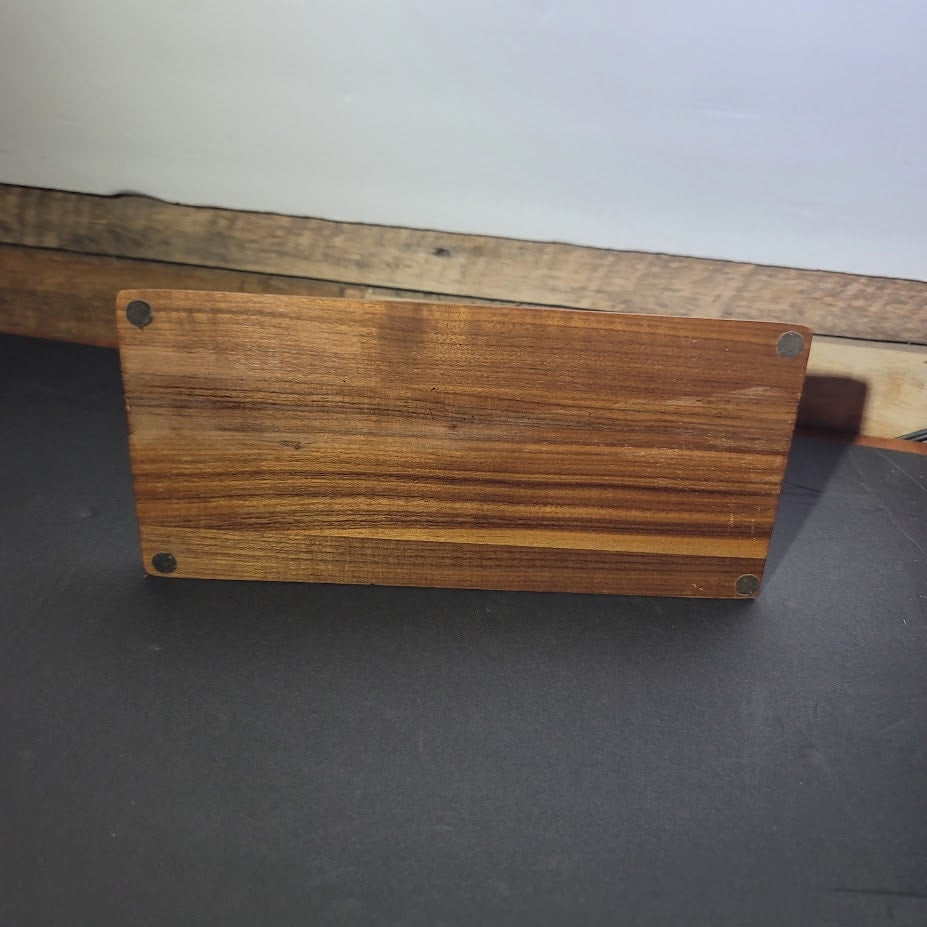 Mid-Century Modern Solid Teak Valet tray Gentlemans Desk Organizer Vanity Jewels