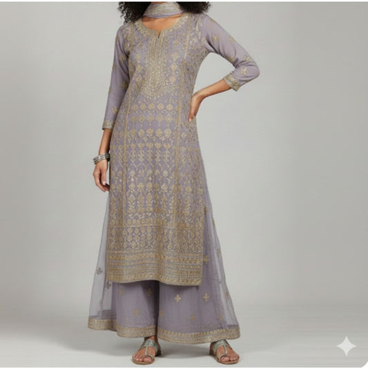 EBAZAAR colleen 2pc Purple Gold Pants Tunic XL/2XL harem pants NEW