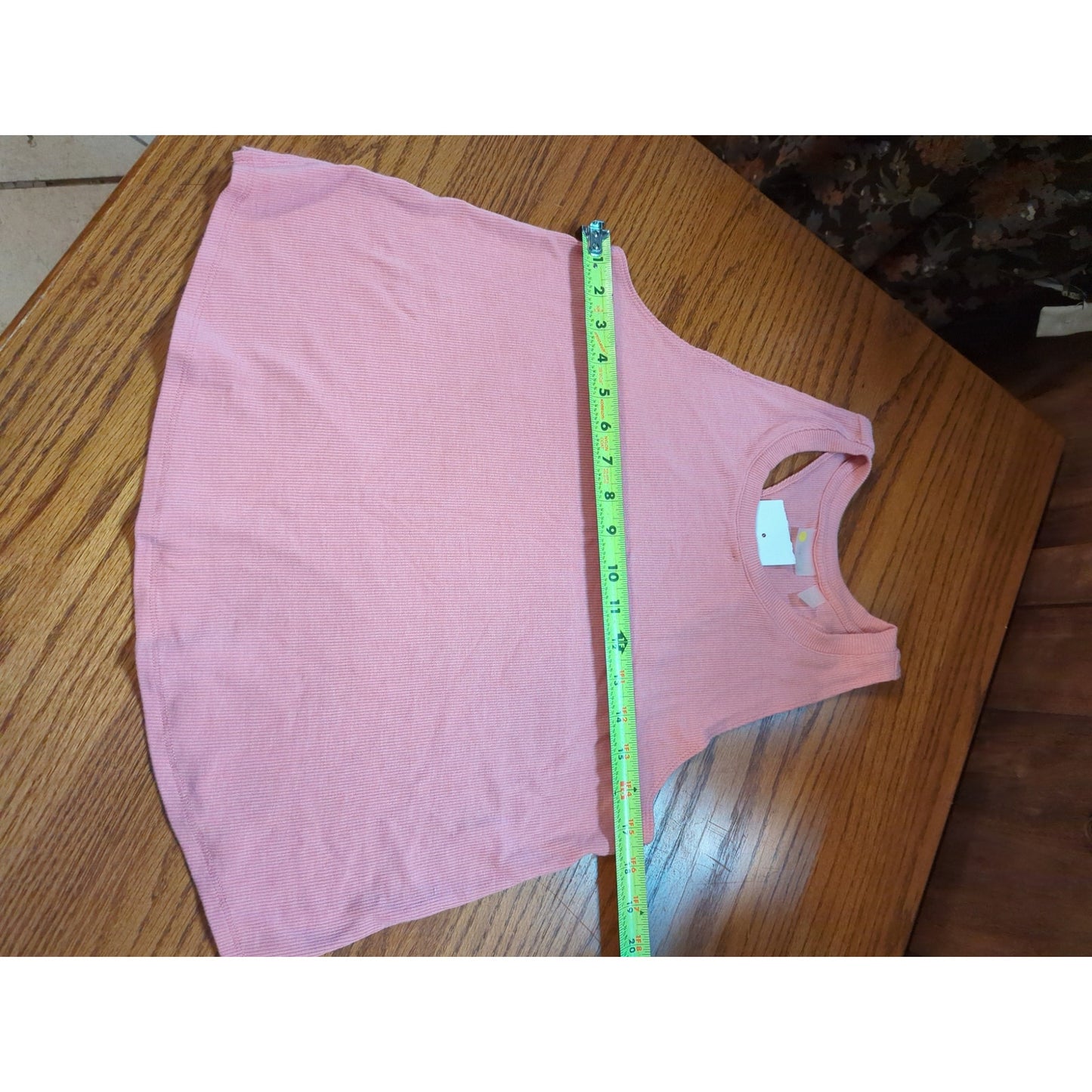 Zella Pink Ribbed Activewear Racerback Swing Tank Top Size Small