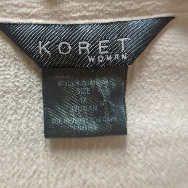 Koret Woman Set Embroidered Jacket Tank 1X Coastal Granny Grandmillennial