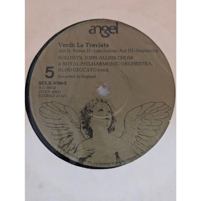Vintage Verdi La Traviata Beverly Sills Angel SCLX-3780 Stereo 3-LP Box Set
