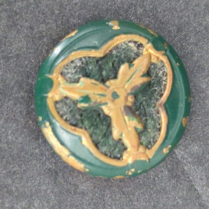 LOT F of 10 Antique Vintage Victorian Brass Mixed Materials Buttons ESTATE FIND