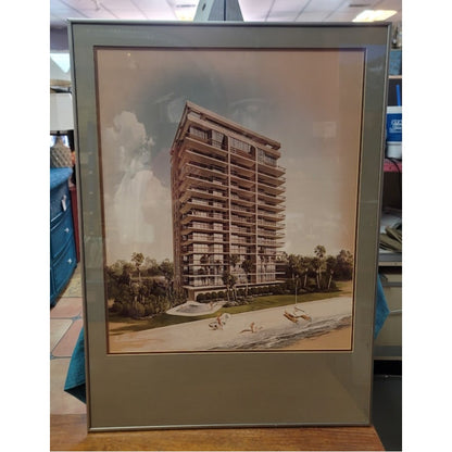 Vintage 1980s Architecture Rendering The Waterford Condo Jacksonville Florida