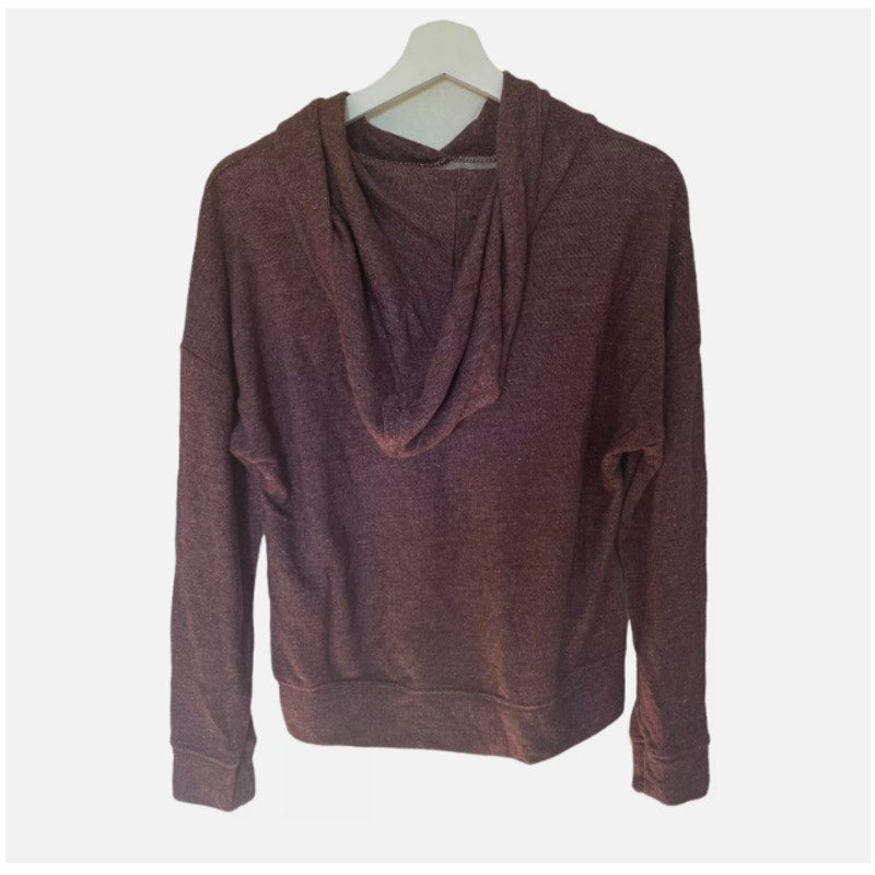 NEW Everleigh MARLED burgundy hoodie small long sleeve LARGE drawstring hood