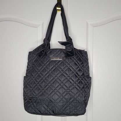 Calvin Klein Soft sided Quilted Black large tote shoulder bag large