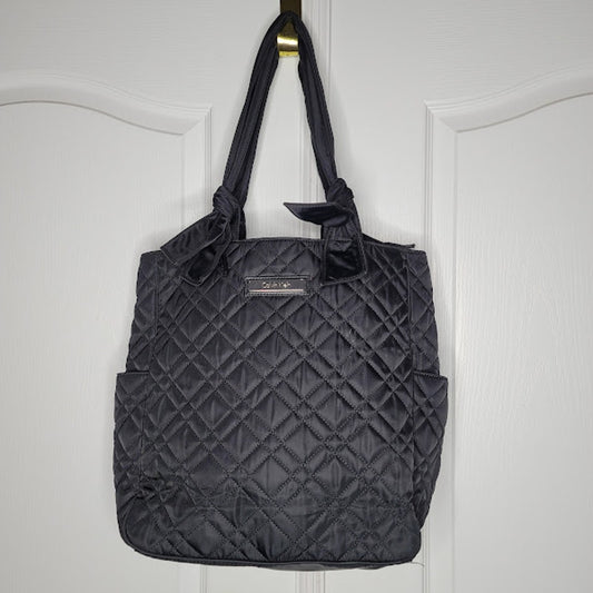Calvin Klein Soft sided Quilted Black large tote shoulder bag large