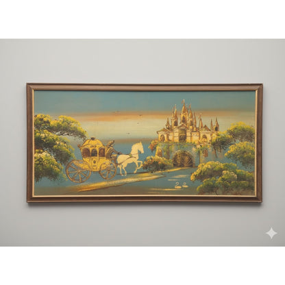 William Art Studio 1980s Light Up Carriage Castle Horse Fantasy Art FairyCore
