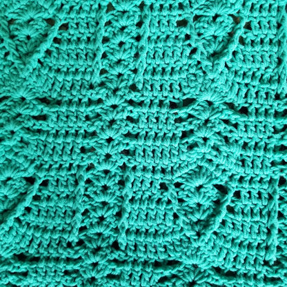 Vintage handmade afghan cover throw Green fringe coverlet blanket 80x50 Queen