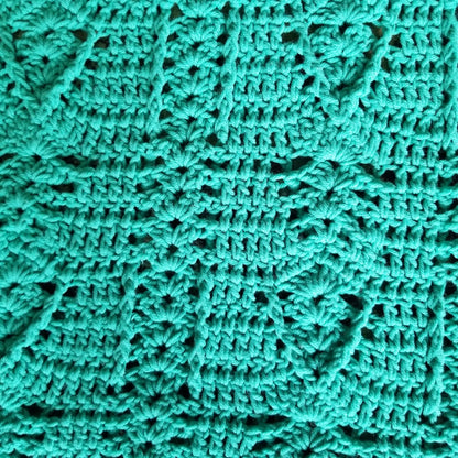 Vintage handmade afghan cover throw Green fringe coverlet blanket 80x50 Queen