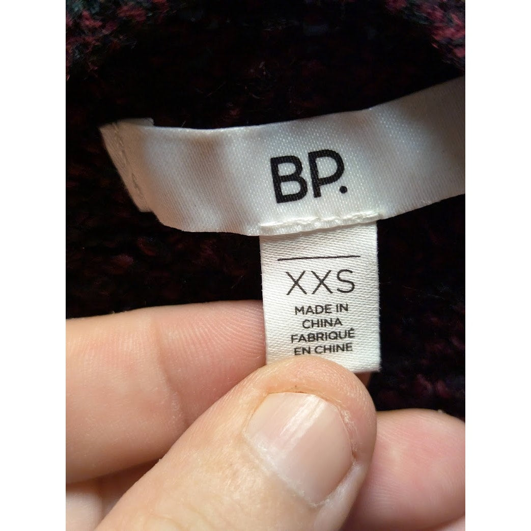 BP. Size XXS Cardigan sweater open front with pockets cozy Nubby mulitcolor NEW